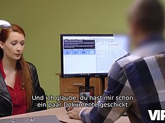 Audition, Sucer une bite, Couple, Tchèque, En levrette, Argent, Rousse roux, Fils