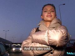 Anezka And Cayla Public Hookup - Shy babe Anezka Bange doesn't want to touch my dick