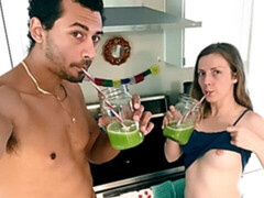 Kont, Blond, Pijpbeurt, Hondjeshouding, Harig, Handbeurt, Tiener, Tieten likken