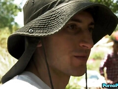 Ebony Babe Lala Ivey Sucks A Group Of Ex-Con's Big White Cocks