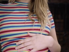 Blond, Gebondenheid, Seksspeelgoed, Natuurlijk, Geschoren, Spuiten