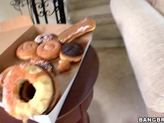 Enthousiasteling, Pijpbeurt, Bruinharig, Sperma shot, Lul, Hardcore, Interraciaal, Monster