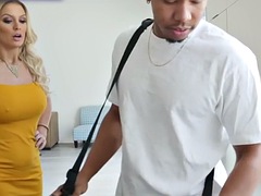 Negro, Rubia, Pareja, Ébano, Sexo duro, Ama de casa, Interracial, Tatuaje