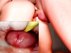 In den arsch, Arsch, Grosser arsch, Besamung, Schwanz, Riesig, Titten, Hure