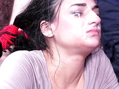 Bruinharig, Sperma shot, Diep in de keel, Dominatie, Eten, Hd, Slaaf, Tiener