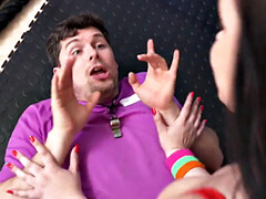 Curvy babe anal pounded by her BF in gym after workout