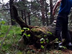 Athlete while jogging finds someones fleshlight in the forest and fucks it