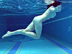 big tits sheril goes underwater naked