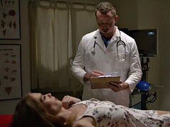 Patient sucks doctors dick before riding cock in the office