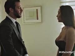 Beautiful brunette enjoys a loving fuck with her partner