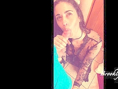 Ball Fetish Cum slut splashed Model enjoys fat stiffy - Brooklyn Rivers