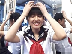 School girl Kazuha Mizumori rides cock!