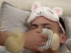 18 jaar, Sperma shot, Ondergoed, Doordringend, Schoolmeisje, Tatoeage, Tiener, Trio