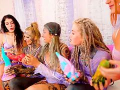 Squirt Mayhem - 5 Girls Squirting on each other - ANAL Dildos, prolapse, gapes, ATM