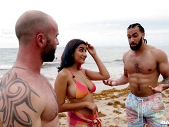 Lieveling, Grote mammen, Rondborstig, Hardcore, Hd, Interraciaal, Realiteit, Trio