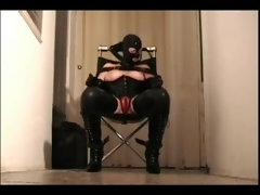 Negro, Consolador, Enorme, Látex, Mascara, Madres para coger