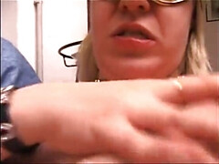 Busty Blonde Secretaries with Shaved Pussies Fucked Hard by Amateur Guys (Full HD Movie)