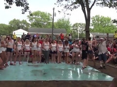 Wet T-Shirt Contest - outdoor topless summer party