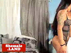 Bigtitted tattooed trap bum-fucked by dark-hued dick