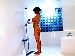 Grosse titten, Süss, Schwanz, Frau, Japanische massage, Masturbation, Orgasmus, Dusche