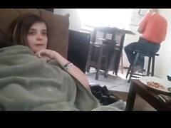 They masturbate together with dad in the room