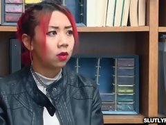 Tussi, Wohlbeleibte schöne frauen, Blasen, Hardcore, Mutti, Büro, Polizei, Flotter dreier