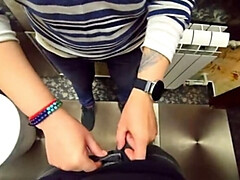 Enthousiasteling, Hd, Gezichtspunt, Openbaar, Kut duiken, Strak, Nat, Vrouw