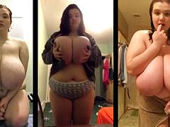 Fat babes with Huge Natural Tits in amateur compilation: Big Tits, Brunette Masturbation Porn