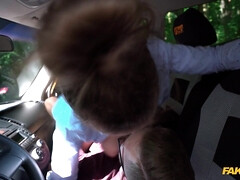 Lick My Pussy To Calm Me Down - Emylia Argan jerking off and sucking big cock in car