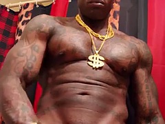 Arabe, Verga grande, Negro, Gay, Peludo, Músculo, Solo, Tatuaje