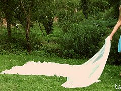 Mooi, Blond, Rondborstig, Hd, Likken, Kut duiken, Rijden, Tiener