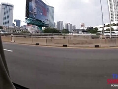 Asian Thai mama on the public bus - homemade