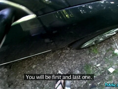 Enthousiasteling, Kont, Blond, Pijpbeurt, Geld, Buiten, Gezichtspunt, Openbaar