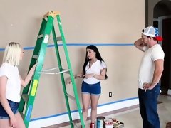 Pijpbeurt, Groep, Hardcore, Hd, Gezichtspunt, Tiener, Tieten likken