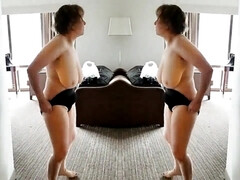 Luxurious Granny is Killer at 66 in a black bikini