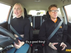 Fake Driving School (FakeHub): Confident Learner Squirts and Cums
