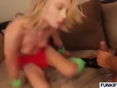 Petite Blond Russian Teenager Gets Pussy Banged
