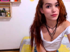 Amateur, Fétiche, Masturbation, Rousse roux, Solo, Adolescente, Jouets, Webcam