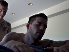 Casting stud barebacked in asshole by tattooed skinny twink