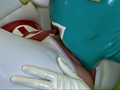 latex lucy and her gf have fun in a hospital wearing latex bodysuits