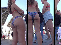 Big Hot Ass Thong Bikini latina nymphs Beach voyeur Spy webcam