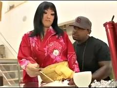 Asiatique, Grosse bite, Noire, Noir ébène
