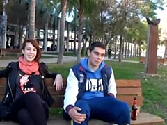 素人, 茶髪の, 大学生, イく瞬間, バック, 現実, スペイン人, オッパイの