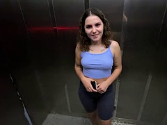 Pickup in the Elevator Ended with Me Fucking My Neighbor and Cumming in Her Mouth