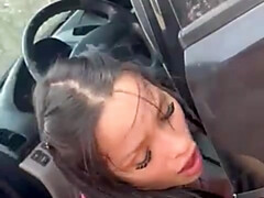 18, 素人, 茶髪の, 車, 捕まる, 爸, Hd, アウトドア