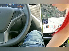 Grote lul, Sperma, Buiten, Openbaar, Roodharige vrouw, Tiener