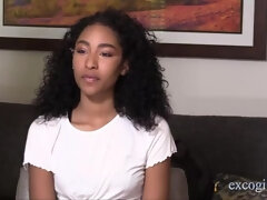 18yo Black Beauty Crissy Floyd Does White Dick On Camera For 1st Time!