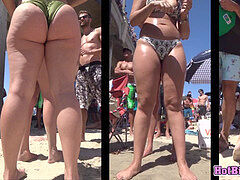 Amazing Big butt thong wide Hips Bikini Latina Voyeur Beach
