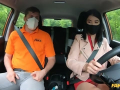 フェラチオ, 茶髪の, 車, バック, 毛深い, 手コキする, アウトドア, ティーン