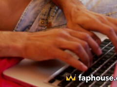 Horny milf teases dude with her lingerie, uncensored XXX!